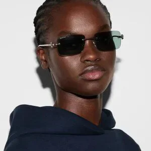 ?️ New Gucci GG1703S 002 Sunglasses - Silver Frame, Green Lenses Gucci | Accessories | New Gucci Gg73s 002 Sunglasses Silver  main image 2